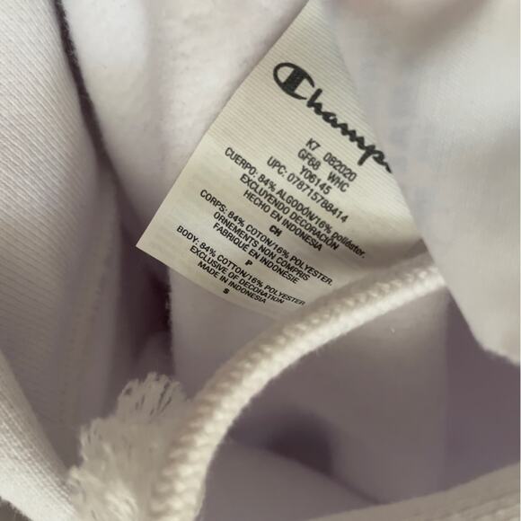 Champion Men’s Reverse Weave Heavyweight Hoodie Sweatshirt Size Small White New - Picture 13 of 16